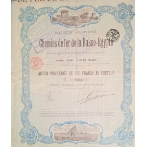 1896. [KOLEJE DOLNEGO EGIPTU] CHEMINS DE FER DE LA BASSE-EGYPTE.