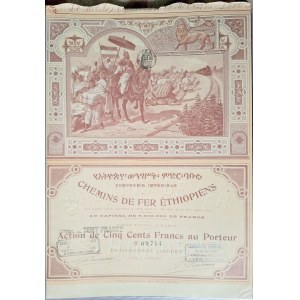 1898. [ETHIOPIAN RAILROADS] CHEMINS DE FER ETHIOPIENS.