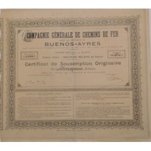 1905. [RAILROADS OF THE PROVINCE OF BUENOS AIRES] COMPAGNIE GÉNÉRALE DE CHEMINS DE FER DANS LA PROVINCE DE BUENOS AIRES.