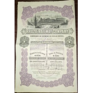 1911. BRAZIL RAILWAY COMPANY. 100 USD.