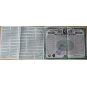 1907. NATIONAL RAILWAYS OF MEXICO. 100 USD IN GOLD. 100 COUPONS. 8 PAGES. UNPAID.