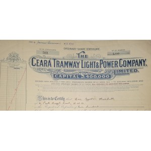 1948. [TRAMS AND ELECTRICITY IN THE STATE OF CEARÁ, BRAZIL] CEARÁ TRAMWAY LIGHT AND POWER COMPANY LIMITED.