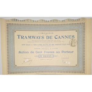 1908. TRAMWAJE MIASTA CANNES.