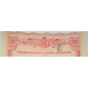 1899. TRAMWAJE ZACHODNIEGO PARYŻA. 500 FRANKÓW.