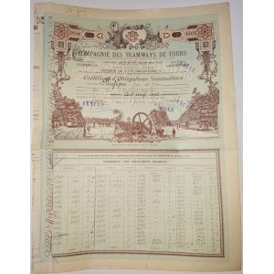 1935. THE TRAMS OF TOURS. 87,500 FRANCS.