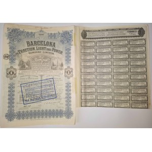 1925. BARCELONA TRACTION LIGHT AND POWER COMPANY LIMITED. 100 USD IN GOLD.