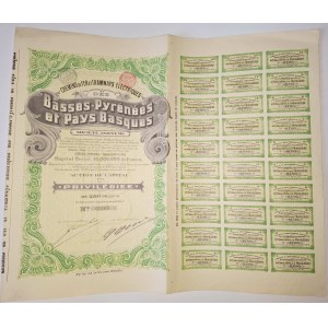 1911. ELECTRIC TRAMS AND RAILROADS OF THE BASQUE COUNTRY. 2 SHARES.