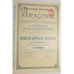 1906. SARAGOSSA ELECTRIC TRAMS. 4 SHARES. ART NOUVEAU.