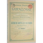 1906. SARAGOSSA ELECTRIC TRAMS. 4 SHARES. ART NOUVEAU.