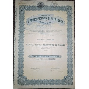 1927. ASSOCIAZIONE DELLE AZIENDE ELETTRICHE IN POLONIA. 250 FRANCHI.