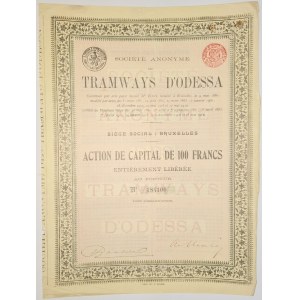 1908. ODESSA TRAMS. 100 FRANCS.