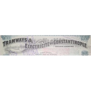 1921. TRAMS AND ELECTRICITY IN CONSTANTINOPLE.
