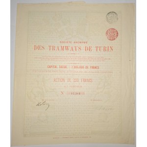 1905. TURIN TRAMS. 250 FRANKS.