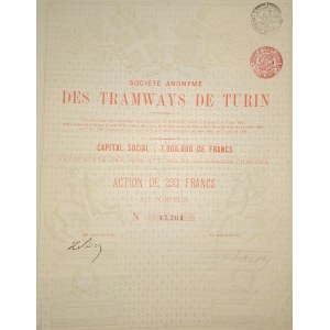 1905. TURIN TRAMS. 250 FRANKS.