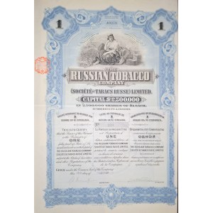 1915. THE RUSSIAN TOBACCO COMPANY. 1 Pfund Sterling.