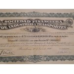 1942. SET OF 3 COMMEMORATIVE STOCKS — FINANCIAL SOCIETY FOR INDUSTRY AND TRANSPORT IN BARCELONA.