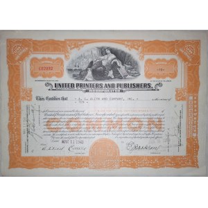 1943. SET DI INVESTIMENTO - 10 x UNITED PRINTERS AND PUBLISHERS INCORPORATED.