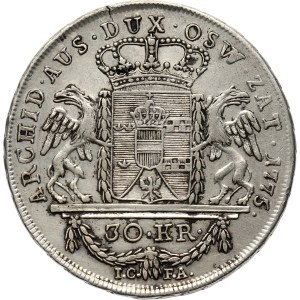 Księstwo Oświęcimsko-Zatorskie, Maria Teresa, 30 krajcarów 1775 IC FA, Wiedeń