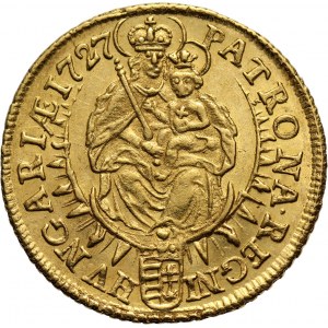 Węgry, Karol VI, dukat 1727 KB, Kremnica