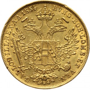 Austria, Franciszek Józef I, dukat 1854 A, Wiedeń
