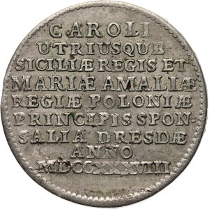 August III, dwugrosz zaślubinowy 1738, Drezno