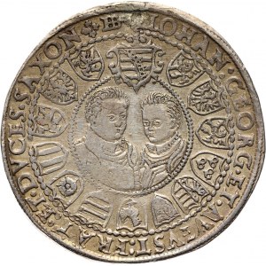 Niemcy, Saksonia, Krystian II, Jan Jerzy I i August, talar 1603 HB, Drezno