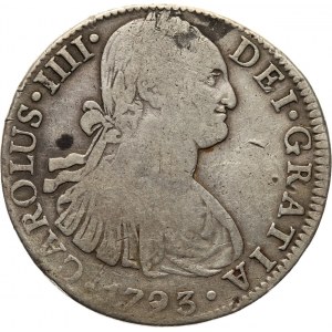 Mexico, Charles IV, 8 Reales 1793 Mo-FM, Mexico City