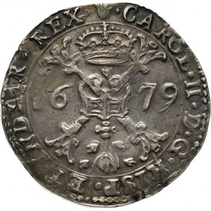 Belgia, Brabancja, Karol II, patagon 1679, Antwerpia