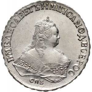 Russia, Elizabeth I, Rouble 1749 СПБ, St. Petersburg