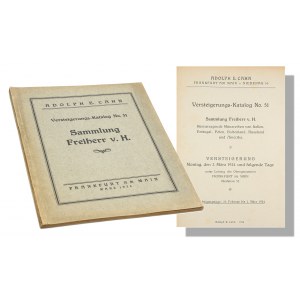 Adolph E. Cahn, katalog aukcyjny, Versteigerungs- Katalog No. 51, Frankfurt, 3 marca 1924