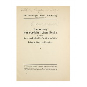 Felix Schlessinger, katalogi aukcyjne, trzy katalogi w zbiorczej oprawie