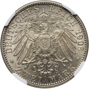 Niemcy, Badenia, Fryderyk I, 2 marki 1906, Karlsruhe, Złote Gody