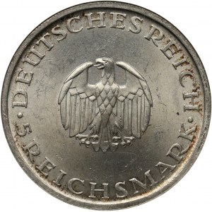 Germany, Weimar Republic, 5 Mark 1929 A, Berlin, Lessing