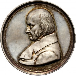 XIX wiek, medal w srebrze z roku 1848, Hrabia Felix Łubieński, autorstwa I. Minheymera