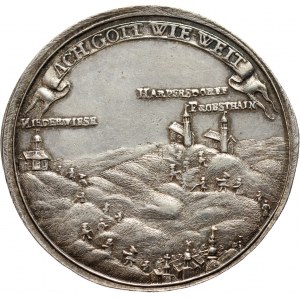XVIII wiek, Śląsk, medal z 1759 roku, 50-lecie kościoła ewangelickiego w Jeleniej Górze