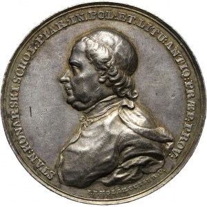 Stanisław August Poniatowski, medal z 1771 roku, poświęcony Stanisławowi Konarskiemu, autorstwa Jana Filipa Holzaeussera