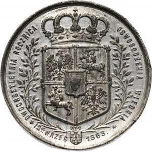 XIX wiek, medal z 1883 roku, Jan III Sobieski, 200-lecie zwycięstwa pod Wiedniem