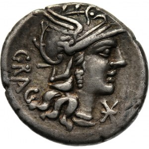 Roman Republic, L. Antestius Gragulus, Denar 136 BC, Rome