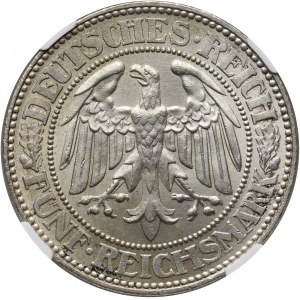 Niemcy, Republika Weimarska, 5 marek 1928 A, Berlin, Dąb