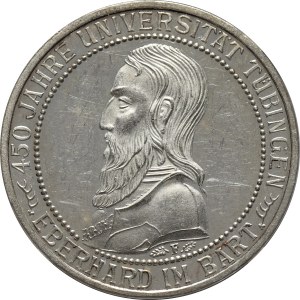Germany, Weimar Republic, 3 Mark 1927 F, Stuttgart, Tubingen University, Proof