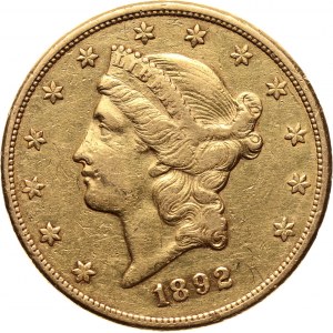 Stany Zjednoczone Ameryki, 20 dolarów 1892 CC, Carson City