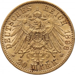 Germany, Saxe-Weimar-Eisenach, Carl Alexander, 20 Mark 1896 A, Berlin