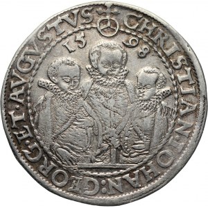 Germany, Saxony, Christian II, Johann Georg and August, Taler 1598 HB, Dresden