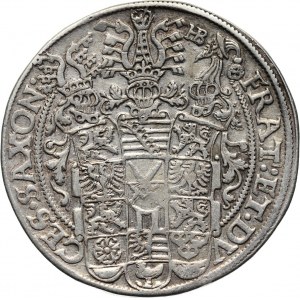 Niemcy, Saksonia, Krystian II, Jan Jerzy I i August, talar 1598 HB, Drezno