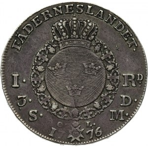 Sweden, Gustav III, Riksdaler 1776 OL, Stockholm