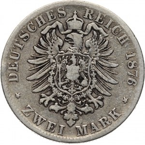 Germany, Hessen, Ludwig III, 2 Mark 1876 H