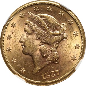 USA, 20 Dollars 1887 S, San Francisco