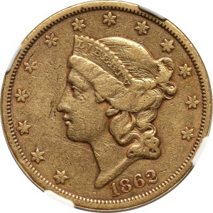 Stany Zjednoczone Ameryki, 20 dolarów 1862 S, San Francisco