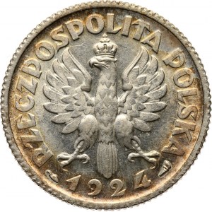 II RP, 1 złoty 1924, Paryż, żniwiarka