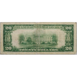Stany Zjednoczone Ameryki, National Currency, California, Bank of Italy National Trust and Savings Association San Francisco, 20 dolarów 1929